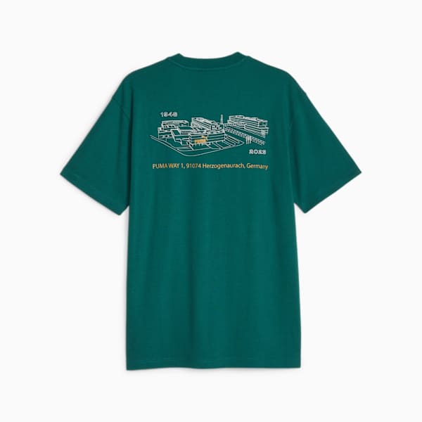 PUMA 75 Logo Celebration Men's Tee, Malachite, large-ZAF