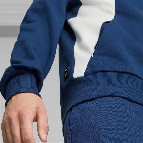 Blueprint Formstrip Men's Basketball Hoodie, Persian Blue-PUMA White, large-ZAF