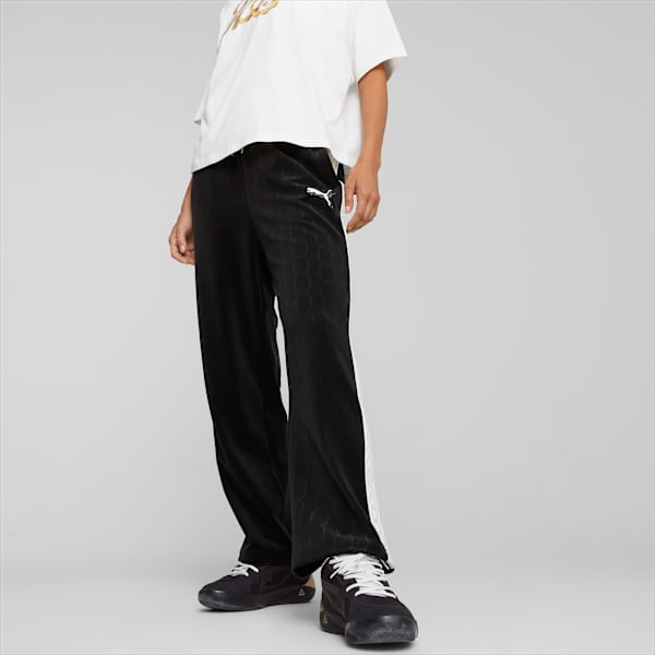 Gold Standard Women's Basketball Track Pants, PUMA Black, large-ZAF