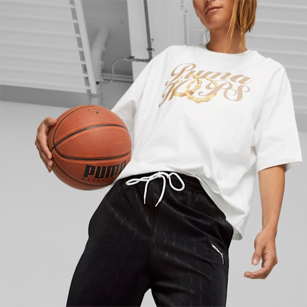 Gold Standard Women's Basketball Track Pants, PUMA Black, large-ZAF