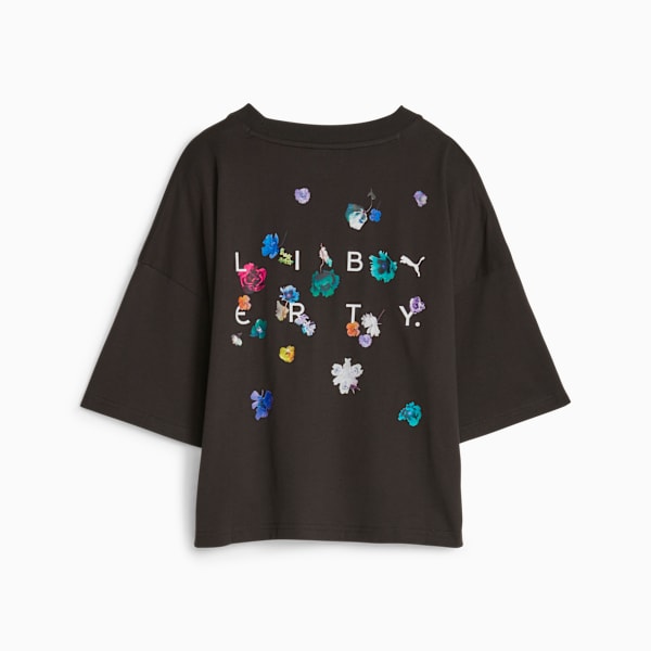 PUMA x LIBERTY Women's Graphic Tee, PUMA Black, large-ZAF