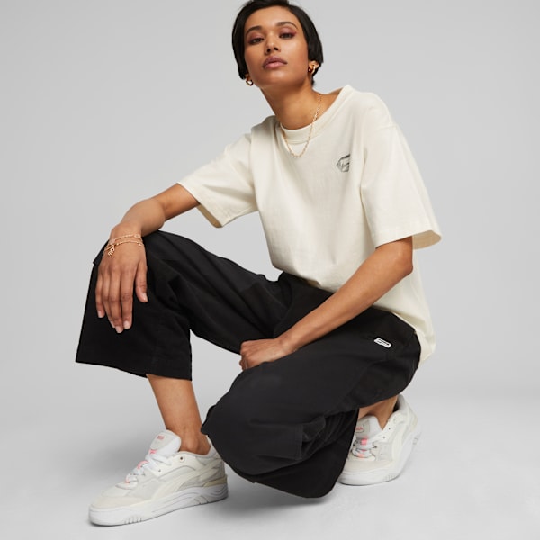 Remera para mujer DOWNTOWN Graphic, Warm White, large-ARG