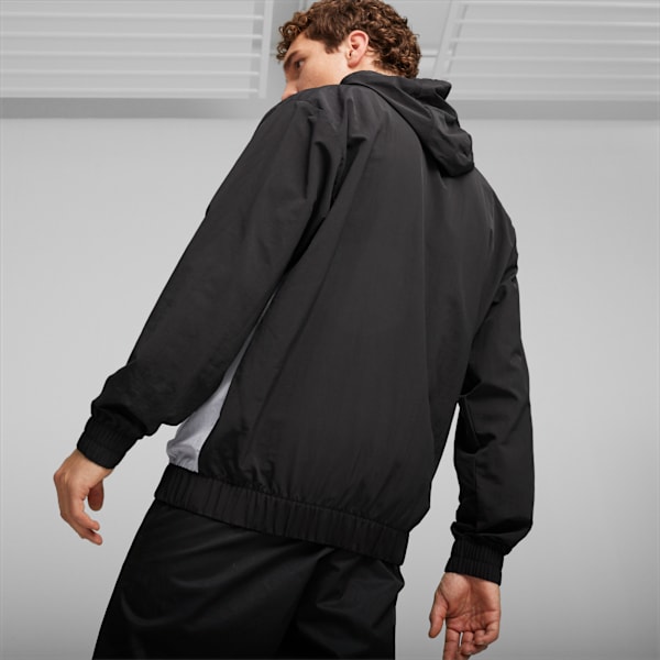 Buzo rompeviento con capucha PUMA POWER para hombre, PUMA Black, large-ARG