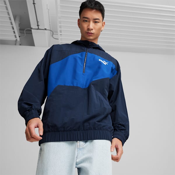Buzo rompeviento con capucha PUMA POWER para hombre, Club Navy, large-ARG