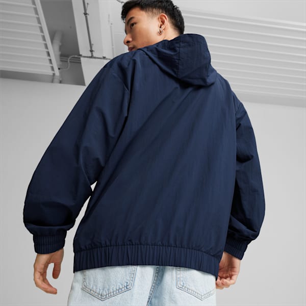 Buzo rompeviento con capucha PUMA POWER para hombre, Club Navy, large-ARG