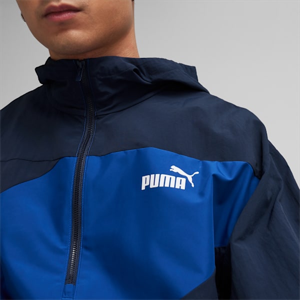 Buzo rompeviento con capucha PUMA POWER para hombre, Club Navy, large-ARG