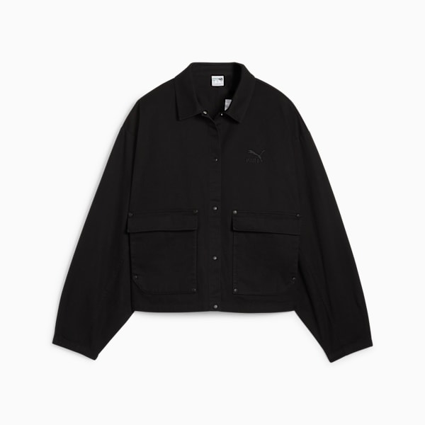 Campera cortavientos Classics para mujer, PUMA Black, large-ARG