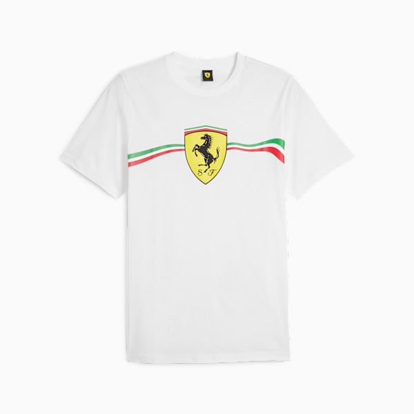Remera Scuderia Ferrari Race Big Shield Motorsport Heritage para hombre, PUMA White, large-ARG