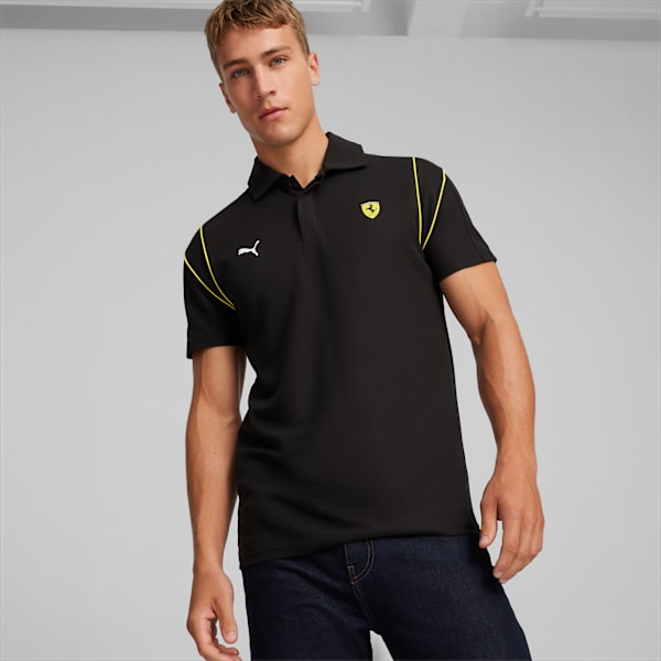 Playera tipo polo para hombre Scuderia Ferrari Race MT7, PUMA Black, large-MEX
