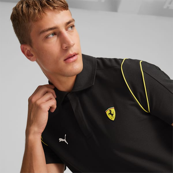 Playera tipo polo para hombre Scuderia Ferrari Race MT7, PUMA Black, large-MEX