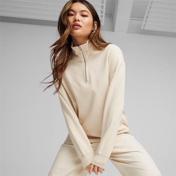 YONA Half-zip Sweatshirt, Alpine Snow, large-MEX