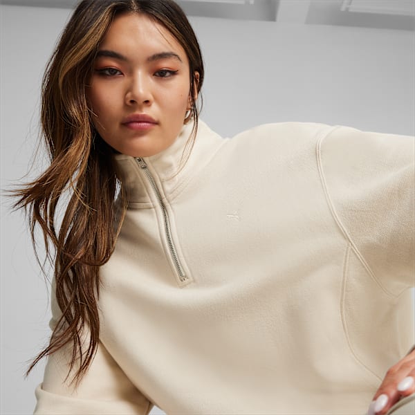 YONA Half-zip Sweatshirt, Alpine Snow, large-MEX