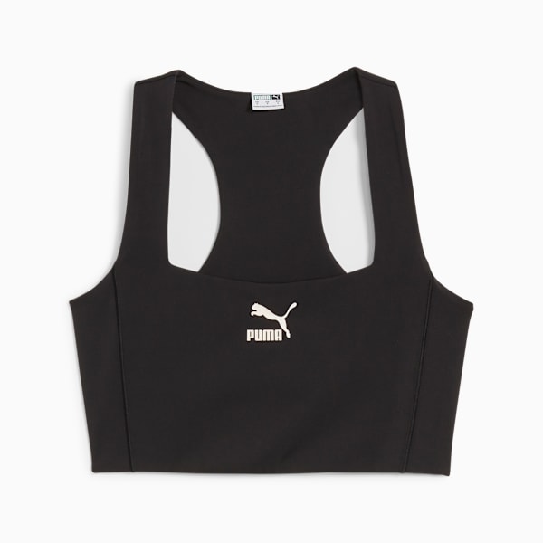 Top corto T7 para mujer, PUMA Black, large-ARG