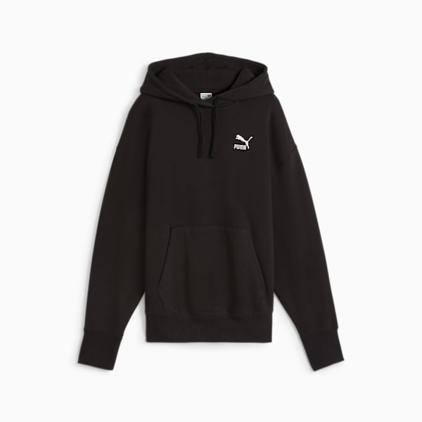 Buzo con capucha BETTER CLASSICS de corte holgado para mujer, PUMA Black, large-ARG
