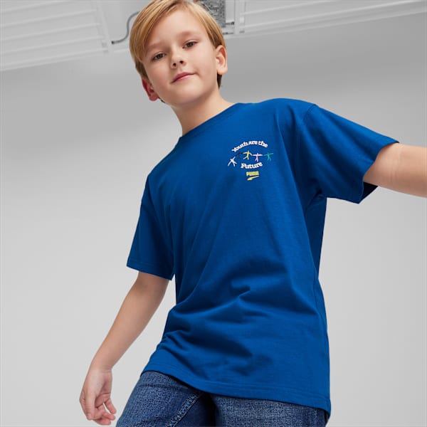 DOWNTOWN Men's Graphic Tee, Cobalt Glaze, large-MEX