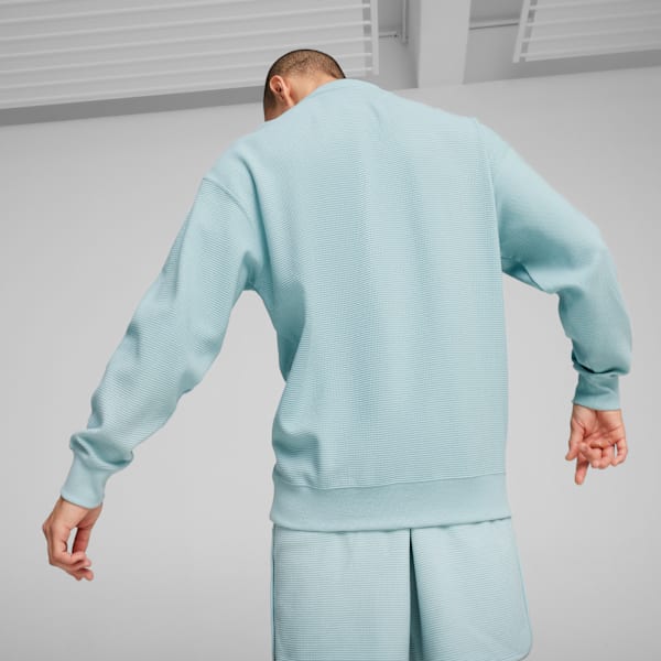 Buzo CLASSICS Waffle Crew, Turquoise Surf, large-ARG