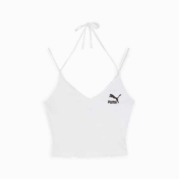 Camisa cortada CLASSICS de canalé, PUMA White, large-ARG