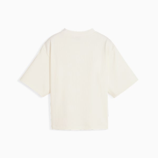 Remera de cuello perkins para mujer, Frosted Ivory, large-ARG