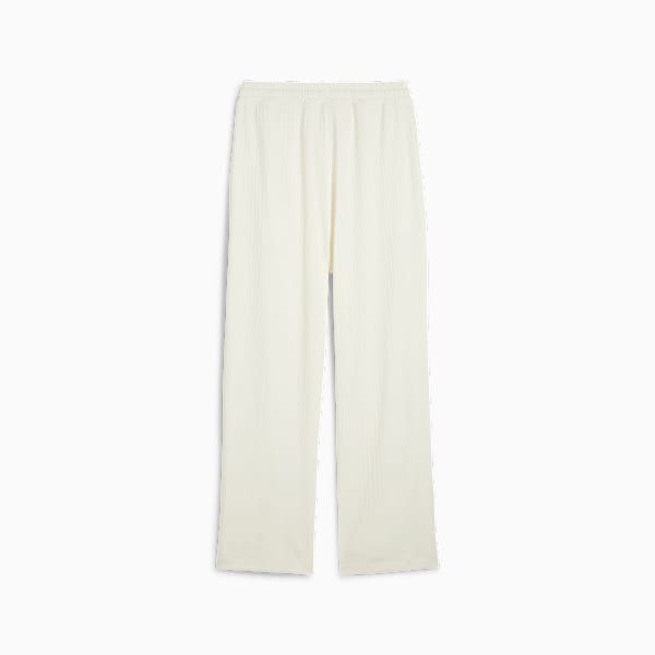 Pantalones de chándal CLASSICS de canalé y corte holgado para mujer, Frosted Ivory, large-ARG