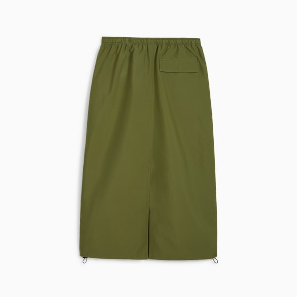 Pollera midi DARE TO de tejido plano para mujer, Olive Green, large-ARG