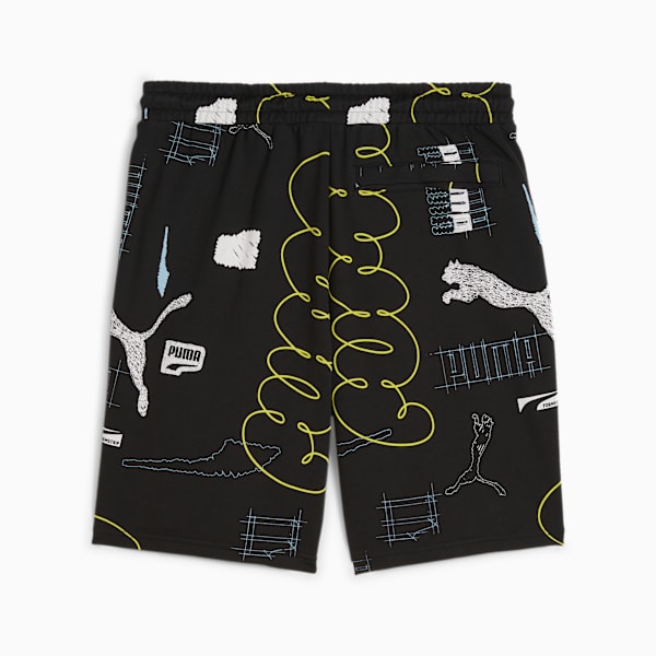 BRAND LOVE Men's Shorts, PUMA Black-AOP, large-ZAF