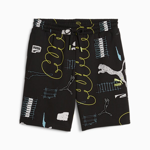 BRAND LOVE Men's Shorts, PUMA Black-AOP, large-ZAF