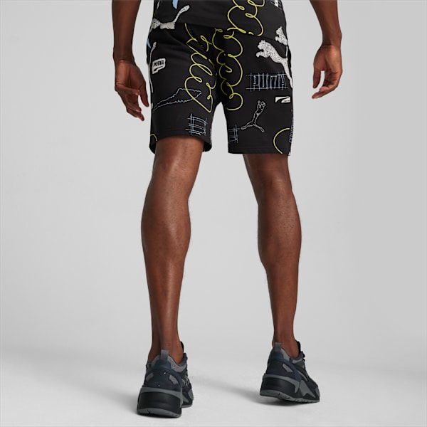 BRAND LOVE Men's Shorts, PUMA Black-AOP, large-ZAF