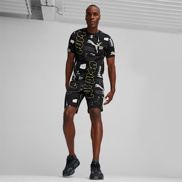BRAND LOVE Men's Shorts, PUMA Black-AOP, large-ZAF