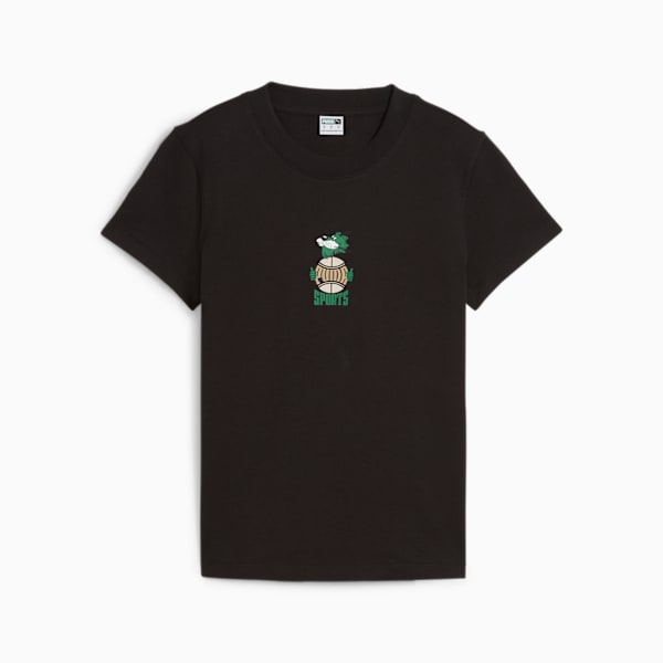 Playera estampada para mujer PUMA TEAM, PUMA Black, large-MEX
