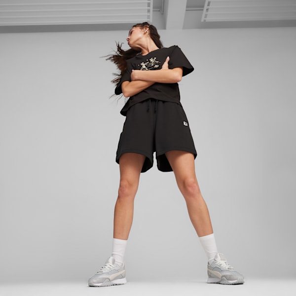 Shorts Cintura Alta DOWNTOWN Feminino, Preto, large-BRA