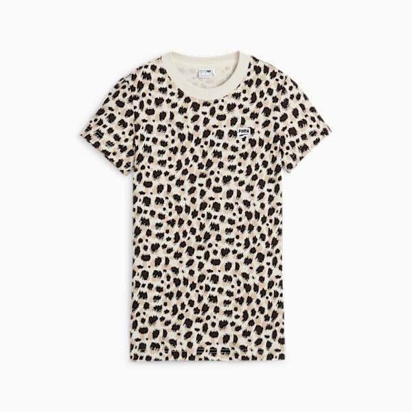 Playera semi-ajustada para mujer DOWNTOWN Kitten, Alpine Snow-AOP, large-MEX