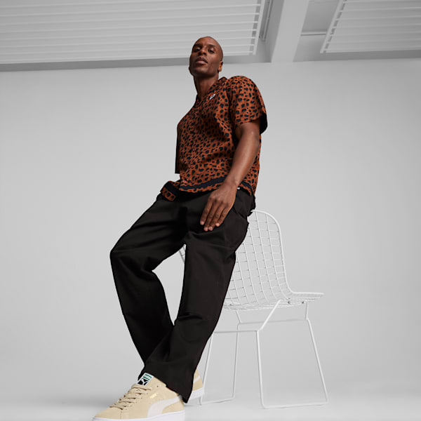 Camisa para hombre DOWNTOWN Kitten, Teak-AOP, large-MEX