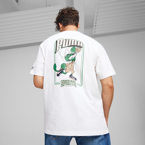 Remera gráfica PUMA Team para hombre, PUMA White, large-ARG