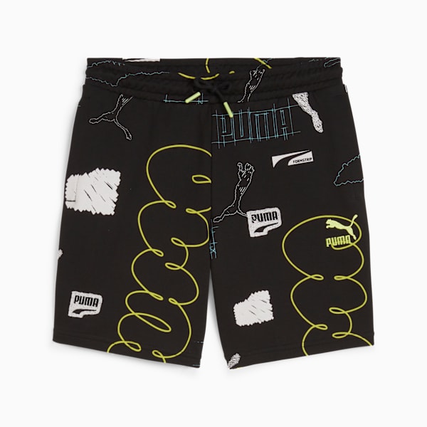 CLASSICS BRAND LOVE Youth Shorts, PUMA Black, large-ZAF