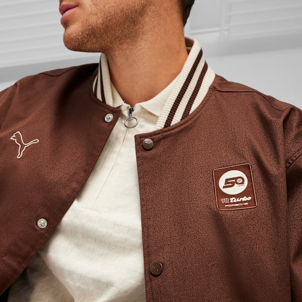 Campera estilo bomber Porsche Legacy Statement, Chestnut Brown, large-ARG