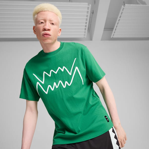 Remera de basketball Jaws Core para hombre, Archive Green, large-ARG