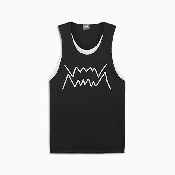 Musculosa de basketball Jaws Core para hombre, PUMA Black-PUMA White, large-ARG
