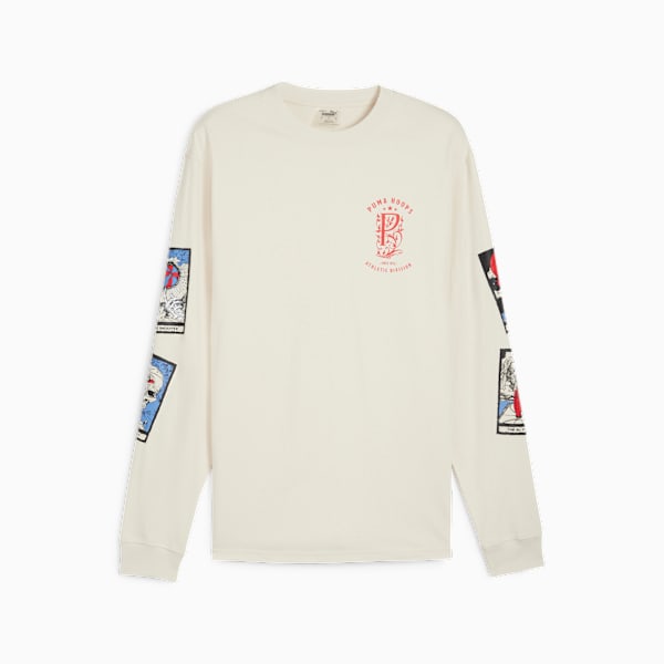Remera manga larga de básquet In Your Cards para hombre, Alpine Snow, large-ARG