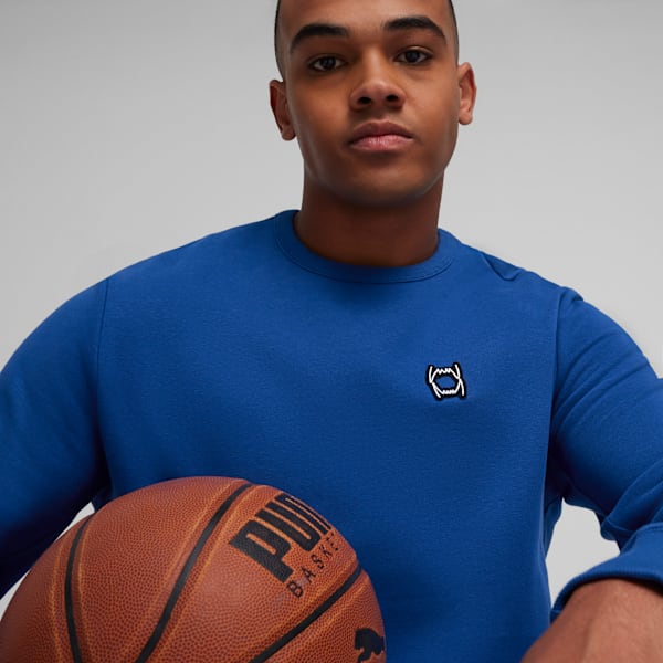 Buzo de basketball Pivot Crewneck, Cobalt Glaze, large-ARG