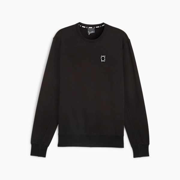 Buzo de basketball Pivot Crewneck, PUMA Black, large-ARG