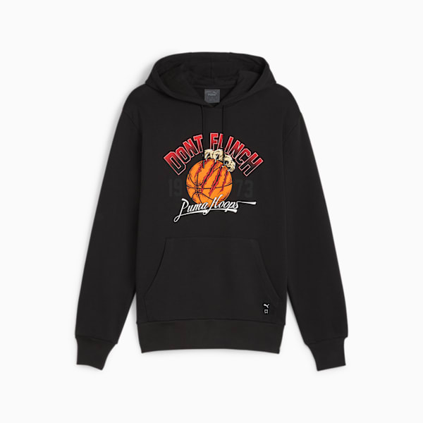 Graphic Booster Men's Basketball Hoodie, PUMA Black, large-MEX