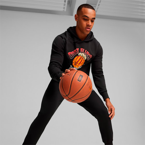 Graphic Booster Men's Basketball Hoodie, PUMA Black, large-ZAF