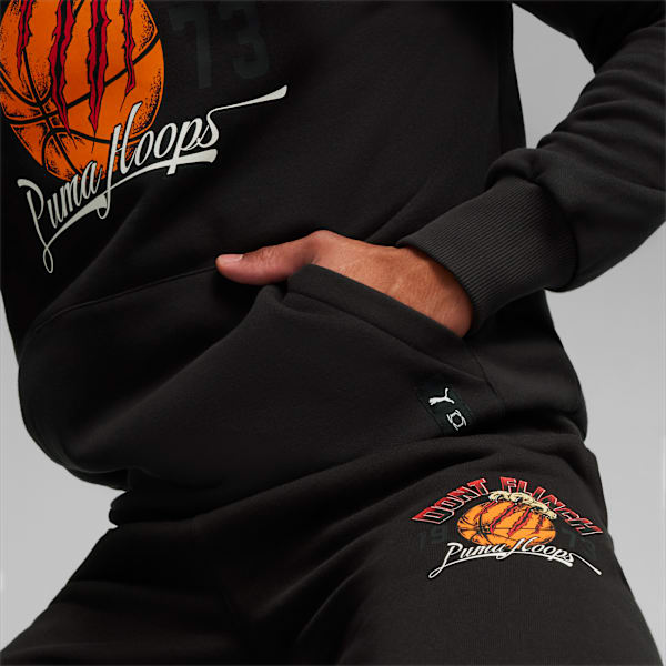 Graphic Booster Men's Basketball Hoodie, PUMA Black, large-MEX