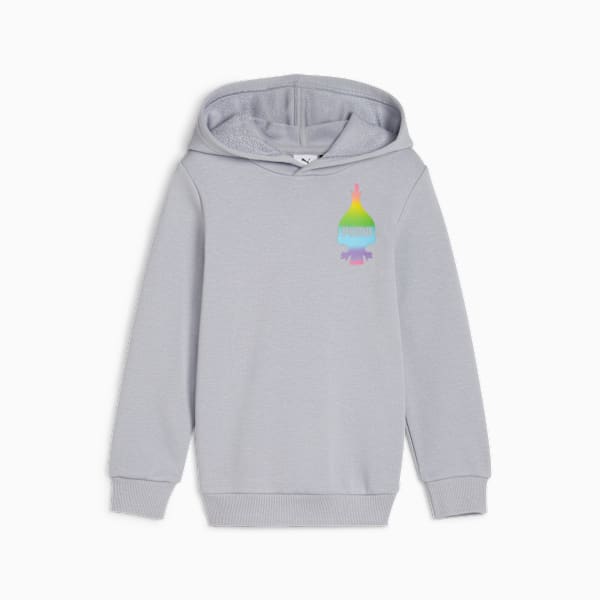 PUMA x TROLLS Kids' Hoodie, Gray Fog, large-ZAF
