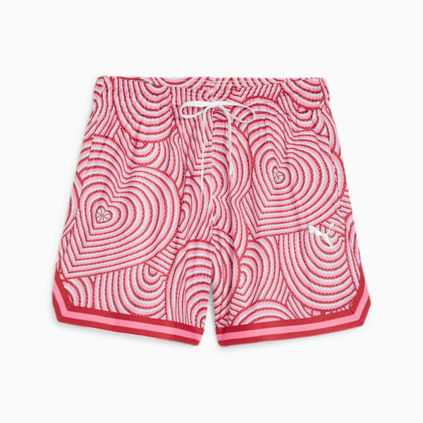 Shorts Game Love Heart para mujer, Club Red-AOP, large-ARG