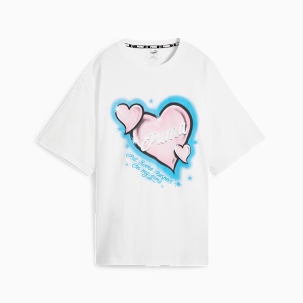 Remera de Basket Game Love para mujer, PUMA White, large-ARG