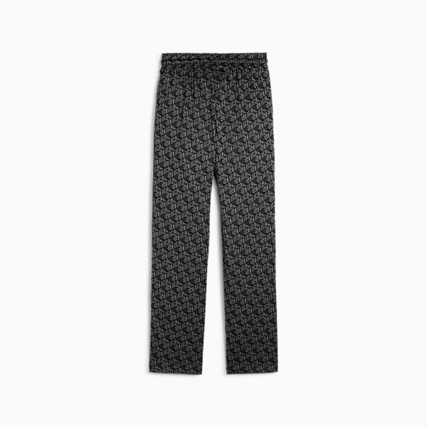 Pants recto para mujer T7, PUMA Black-AOP, large-MEX