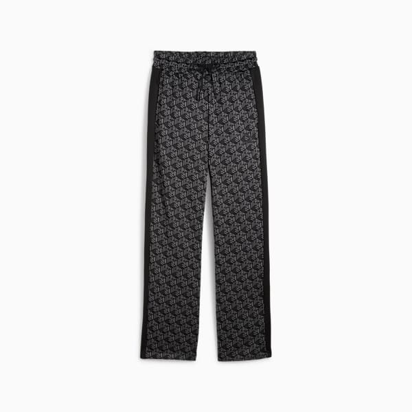 Pants recto para mujer T7, PUMA Black-AOP, large-MEX
