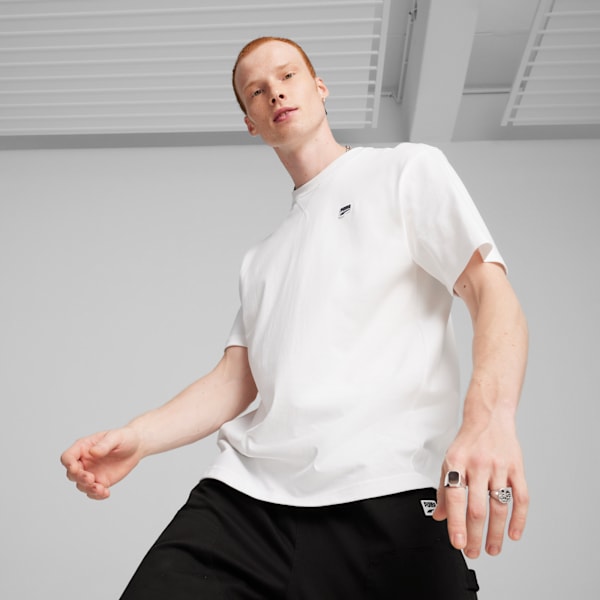 Playera para hombre DOWNTOWN Badge, PUMA White, large-MEX