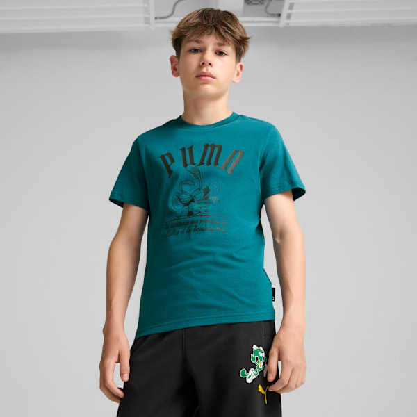 Playera adolescentes GRAPHICS Super PUMA juvenil, Cold Green, large-MEX